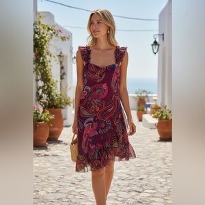 Multicolor Paisley Dress